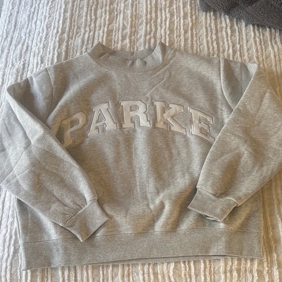 Parke Tops - PARKER Gray Pullover Crewneck Sweatshirt